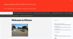 Desktop Screenshot of outbackholidayhome.com.au