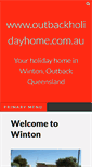 Mobile Screenshot of outbackholidayhome.com.au